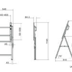 Gulvstativ med tilt for skjerm 32" - 65" - Bilde 4